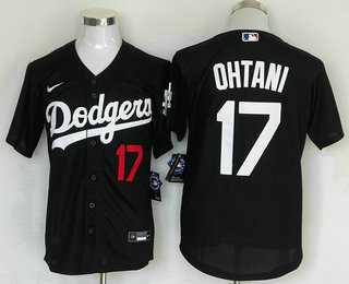 Men's Los Angeles Dodgers #17 Shohei Ohtani Number Black Stitched Cool Base Nike Jersey,We sell and wholesale Men's Los Angeles Dodgers #17 Shohei Ohtani Number Black Stitched Cool Base Nike Jersey on line form chian!